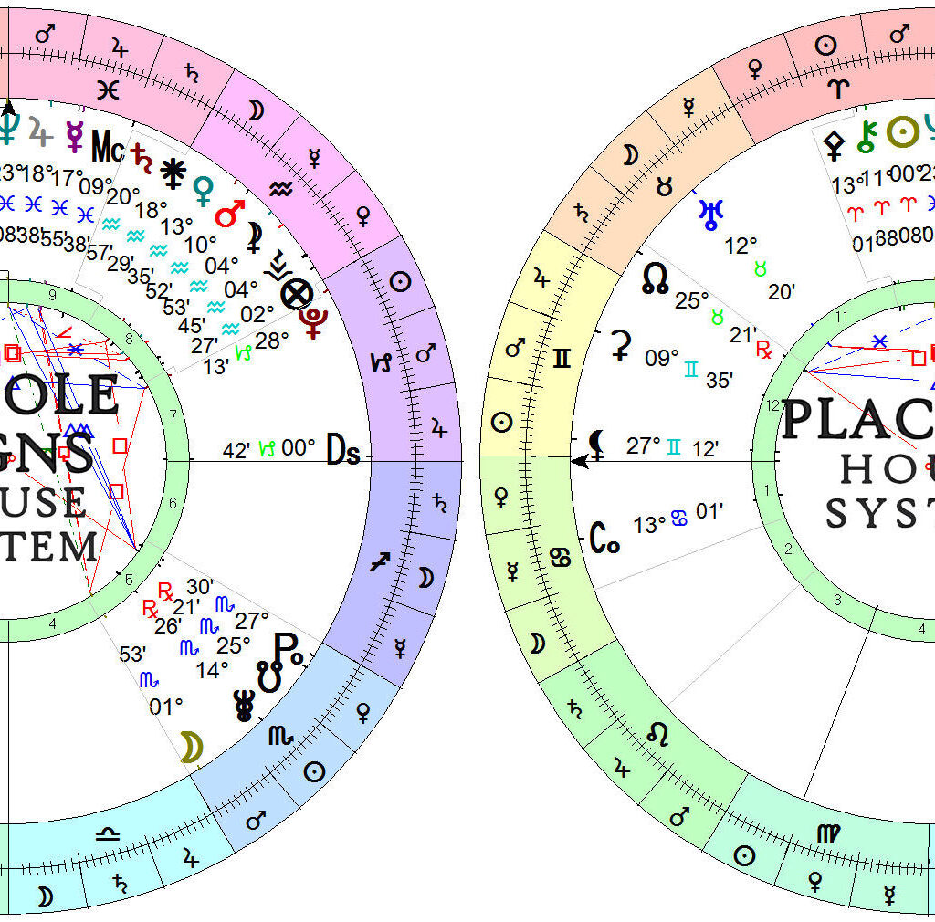 whole signs house system vs placidus house system